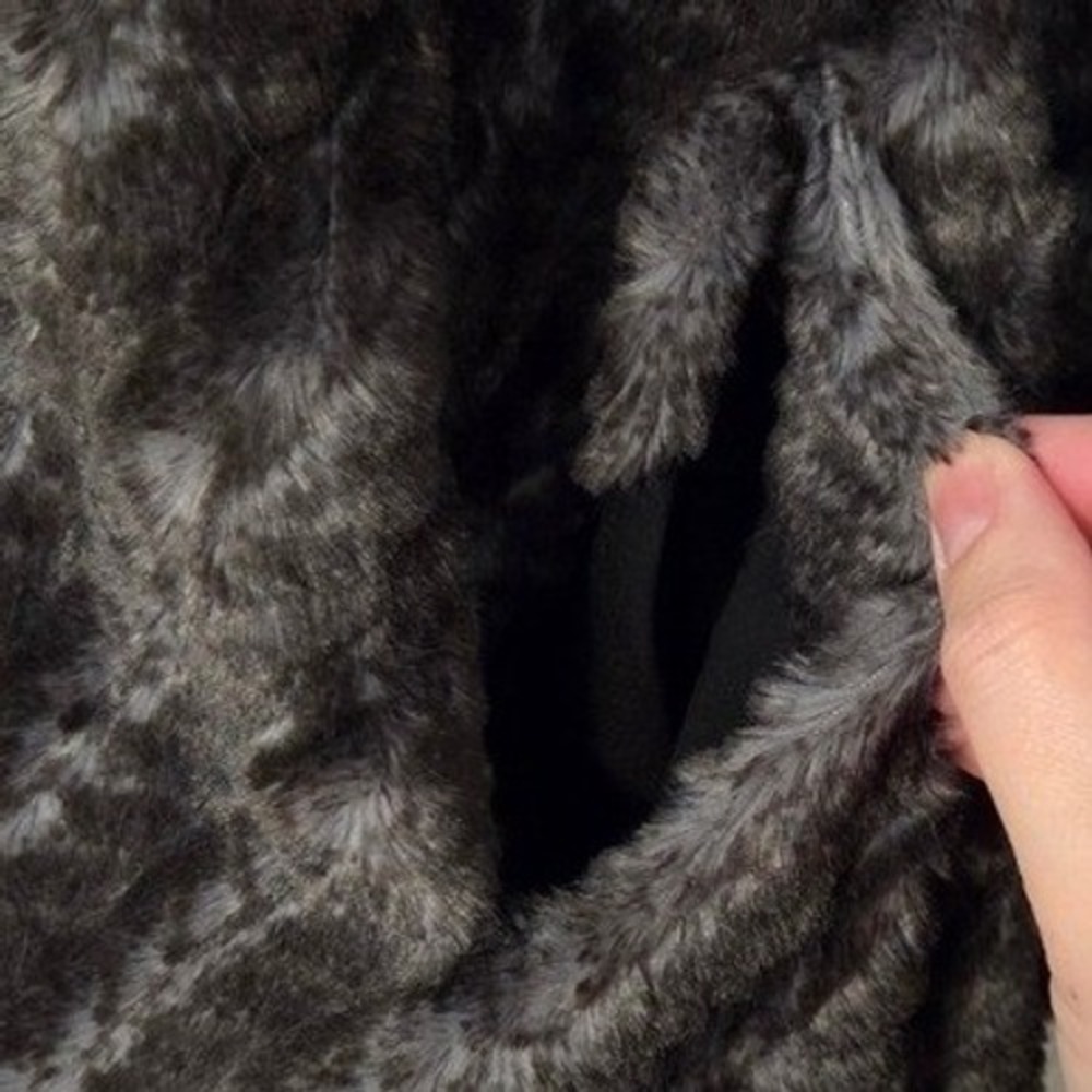 Draped Faux Fur Vest Open Front Sleeveless Cozy Luxe Winter Layer Size Large - Picture 4 of 7